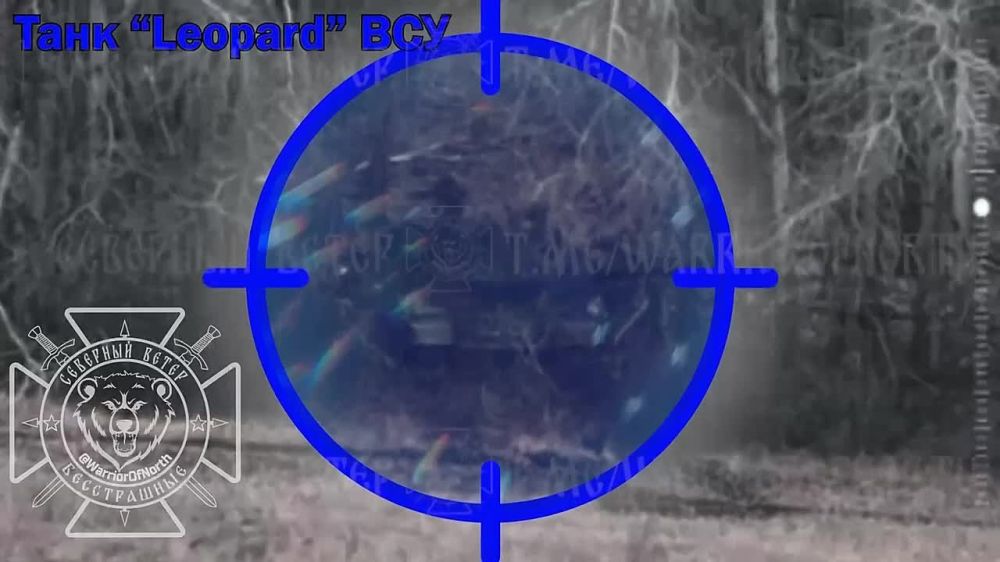 Уничтожение украинского Леопарда 2 в районе Петрушовки Сумской области, что находится рчдом с атакованным Краснояружским районом Белгородской области