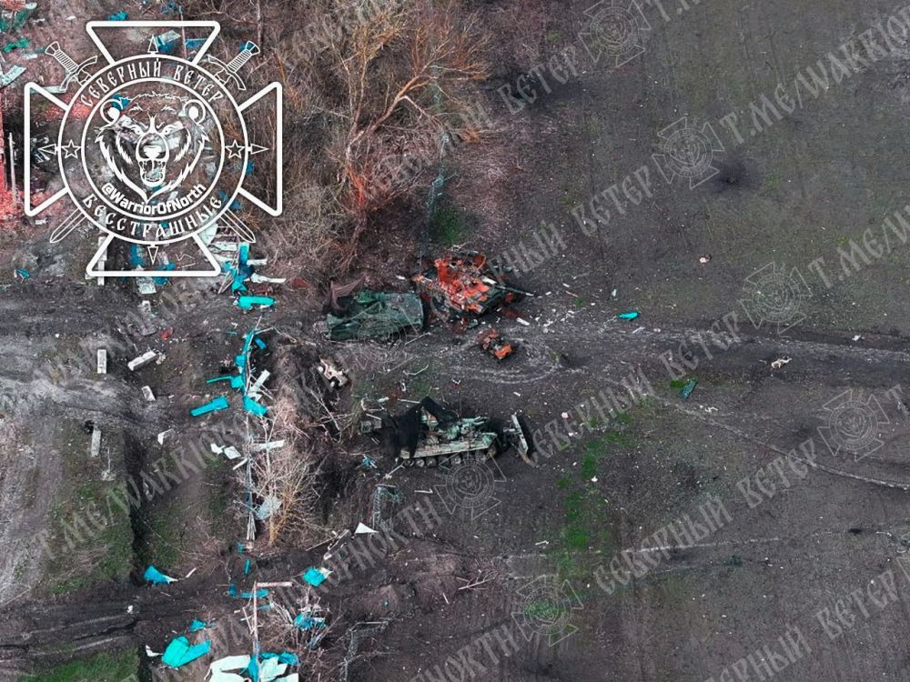 Хороший вид на разбитую технику ВСУ западного производства в Сумской области