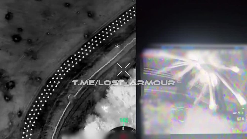 Ночной FPV-дрон "ВТ-40" ВС РФ обеспечивает "спокойствие наших границ" на стыке Белгородской и Сумской областей, поражая тяжелый гексакоптер ВСУ