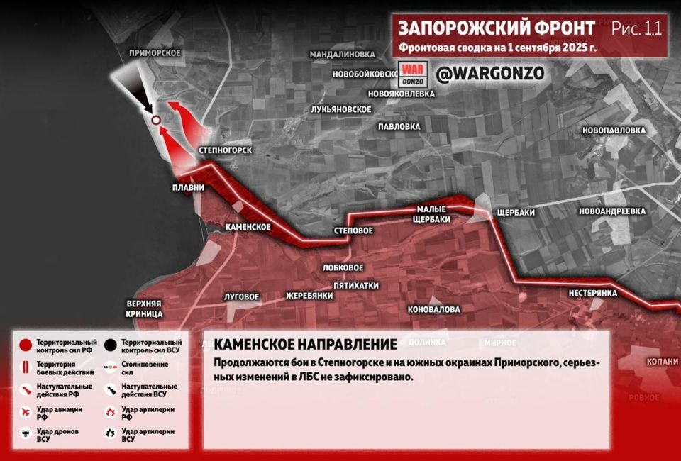 WarGonzo: Фронтовая сводка на утро 01.09.25