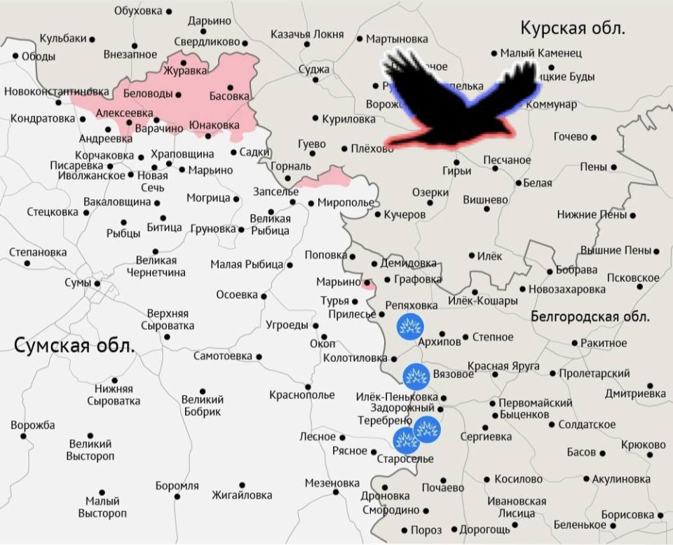 Сумская область. Продвижение ВС РФ. Район Юнаковка-Садки
