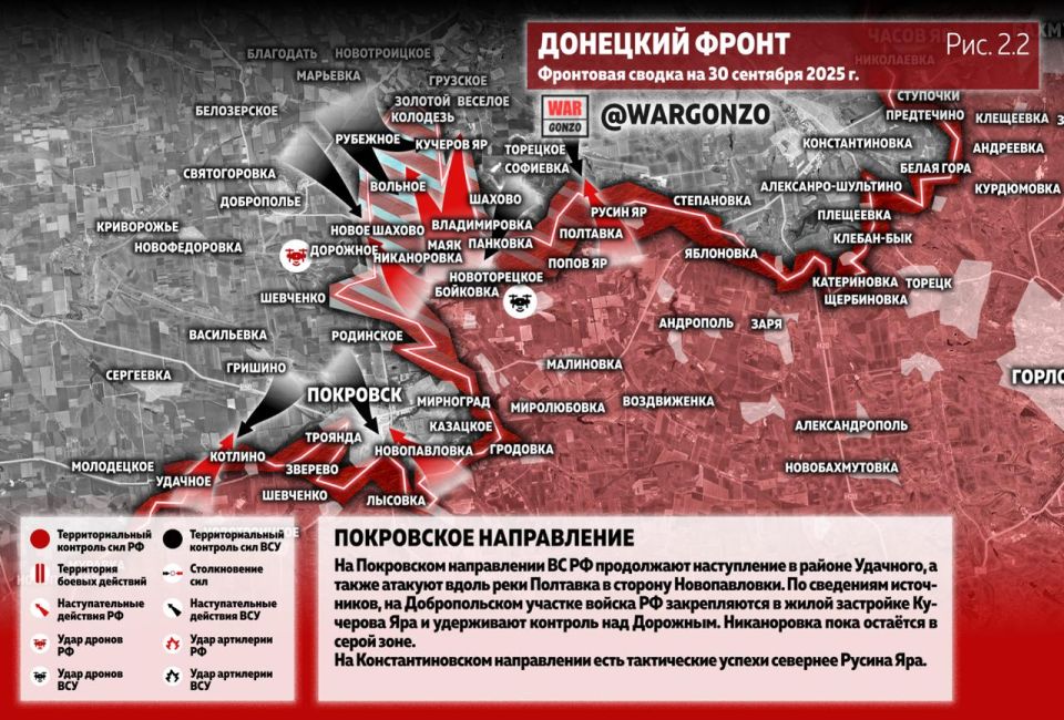 WarGonzo: Фронтовая сводка на утро 30.09.25 WarGonzo: Фронтовая сводка на утро 30.09.25