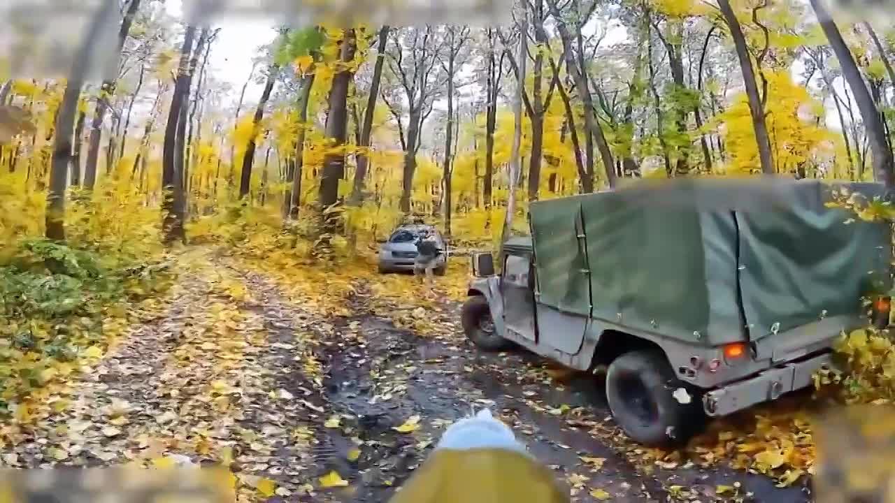 На Сумском направлении в лесном массиве близ н.п. Иволжанское расчёт FPV «Князь Вандал Новгородский», Центра перспективных беспилотных технологий «Рубикон», поразил два автомобиля ВСУ