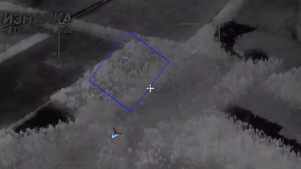 О ночных "Геранях". На кадрах ОК уничтожение замаскированной позиции РСЗО подразделения 47 оабр ВСУ в районе н.п. Степовое Сумской области