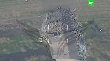 Минобороны показало кадры уничтожения барражирующим боеприпасом «Ланцет» украинской РЛС дальнего действия на Сумском направлении