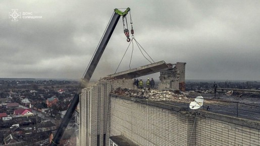Последствия вчерашних ударов по Ахтырке в Сумской области