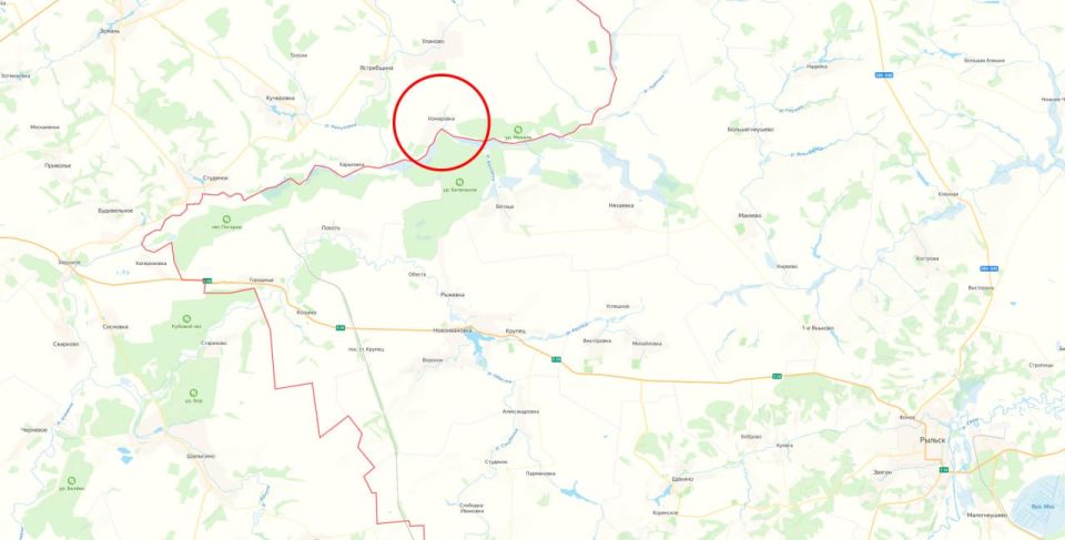 Русская армия освободила населённый пункт Комаровка в Сумской области, что находится на границе с Россией