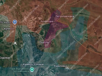 Зоны контроля и продвижение ВС РФ на участках фронта в зоне СВО: