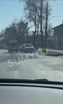 Один из прилётов российского ударного дрона в Сумах