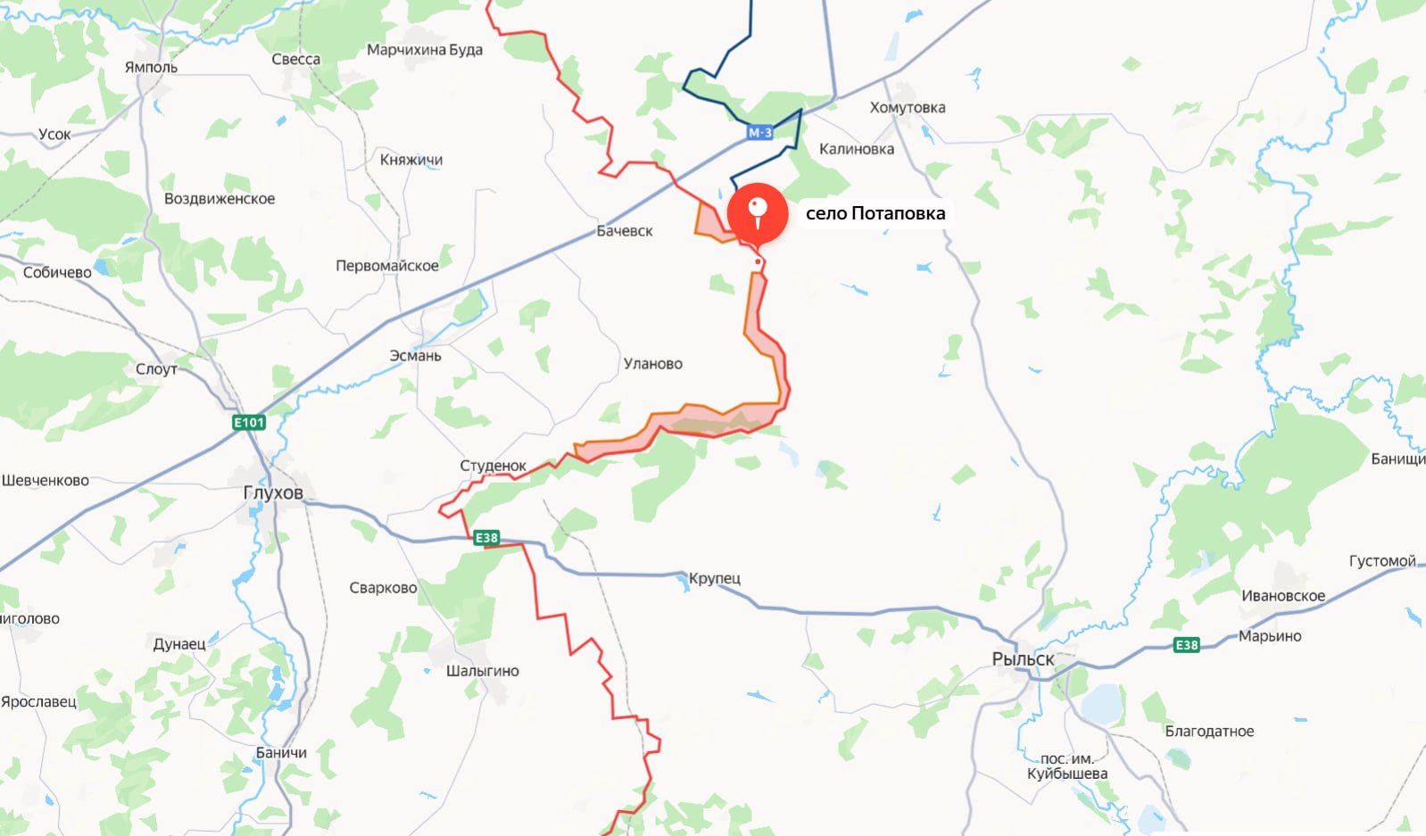 Министерство обороны России сообщает об освобождении населённого пункта Потаповка Сумской области