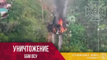 Уничтожение украинского броневика Козак в районе Малой Рыбицы Сумской области