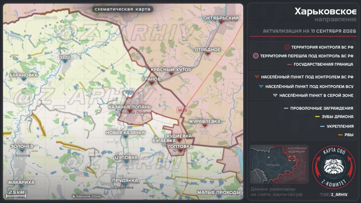 Актуализация данных на Сумском направлении Актуализация данных на Сумском направлении